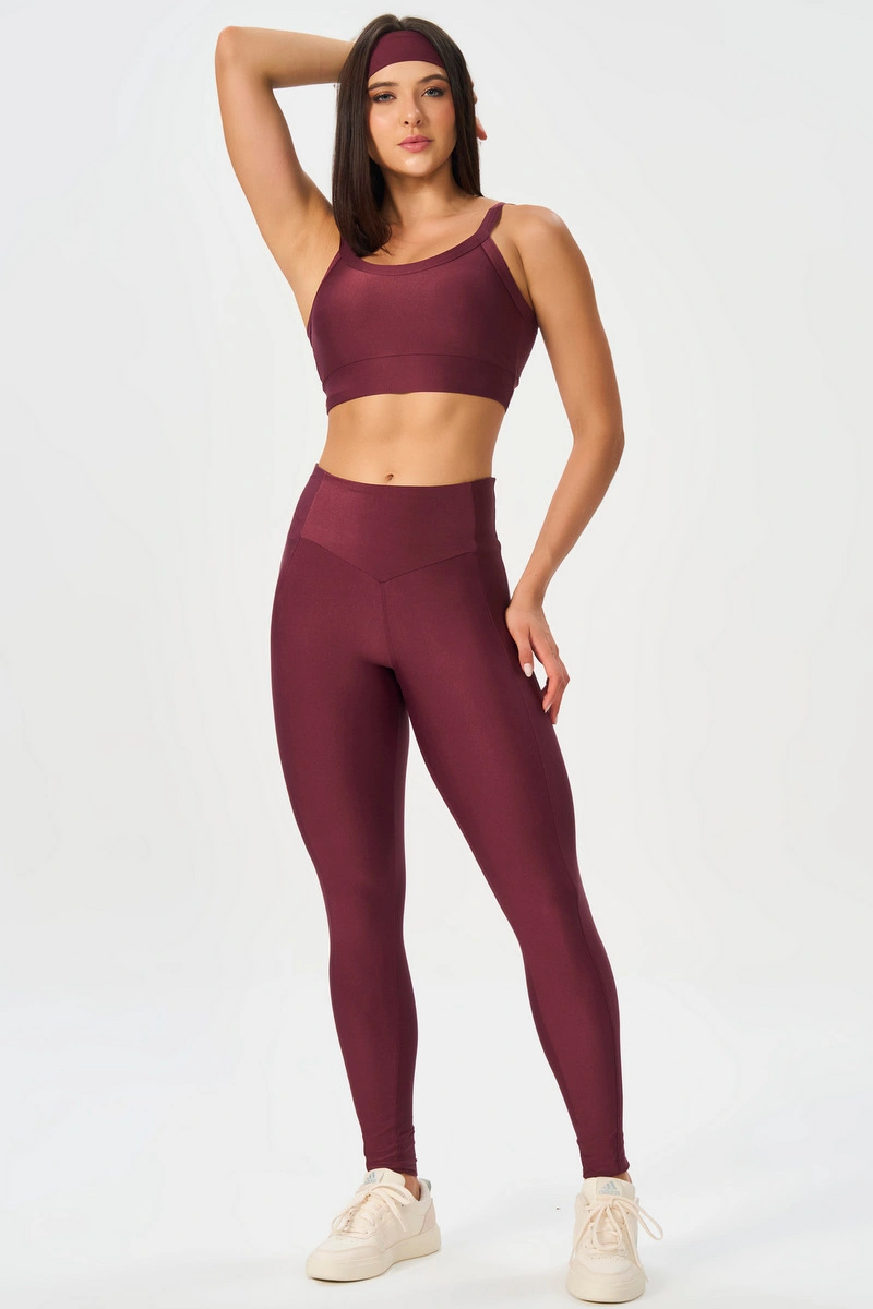 Lets Gym - Legging New Bright Burgundy - 3314BG