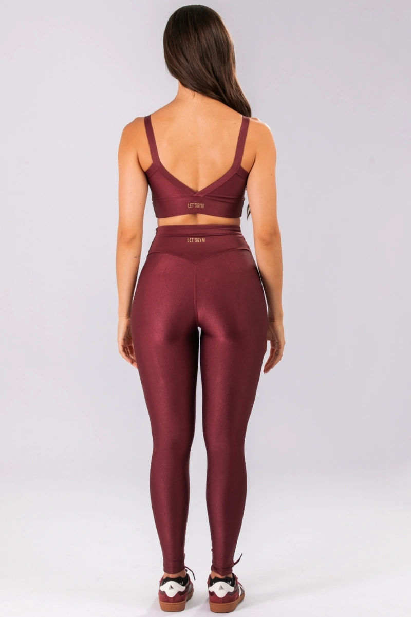 Lets Gym - Legging New Bright Burgundy - 3314BG