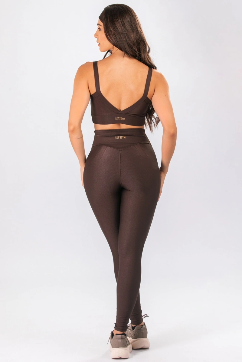 Lets Gym - New Bright Coffee Leggings - 3314CF