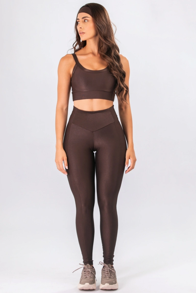 Lets Gym - New Bright Coffee Leggings - 3314CF