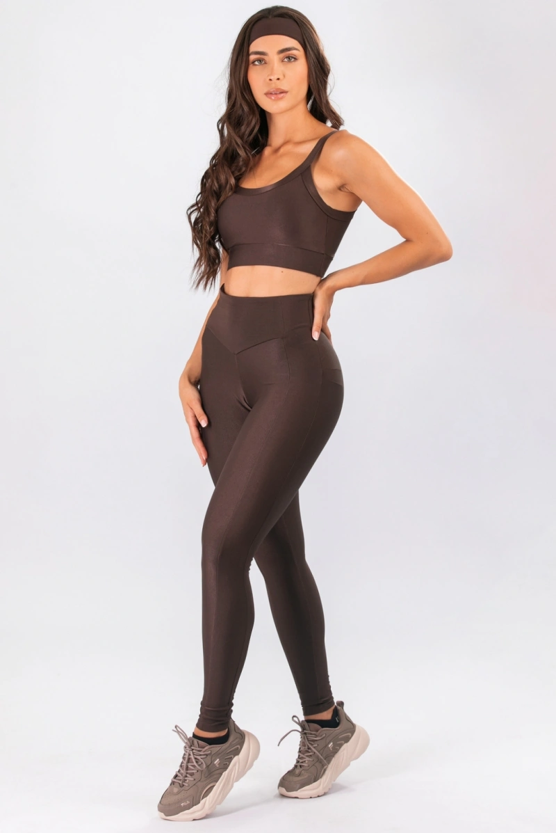 Lets Gym - New Bright Coffee Leggings - 3314CF