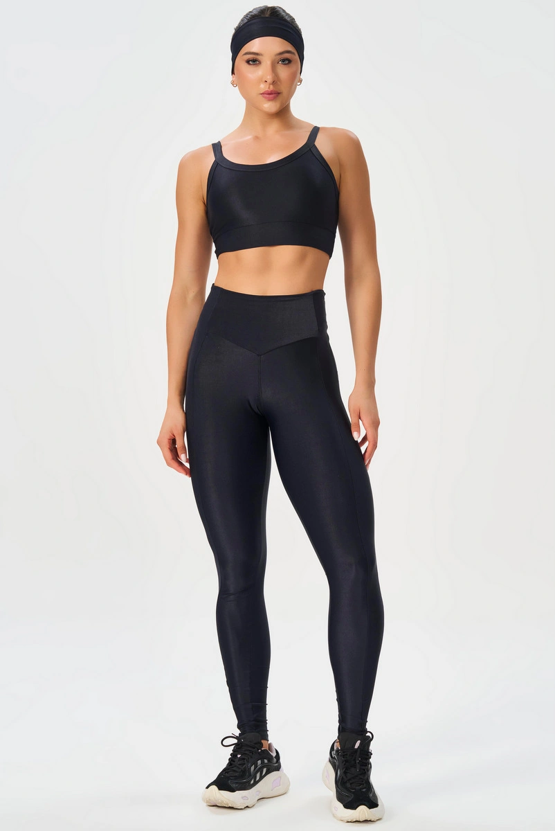 Lets Gym - New Bright Black Leggings - 3314PT