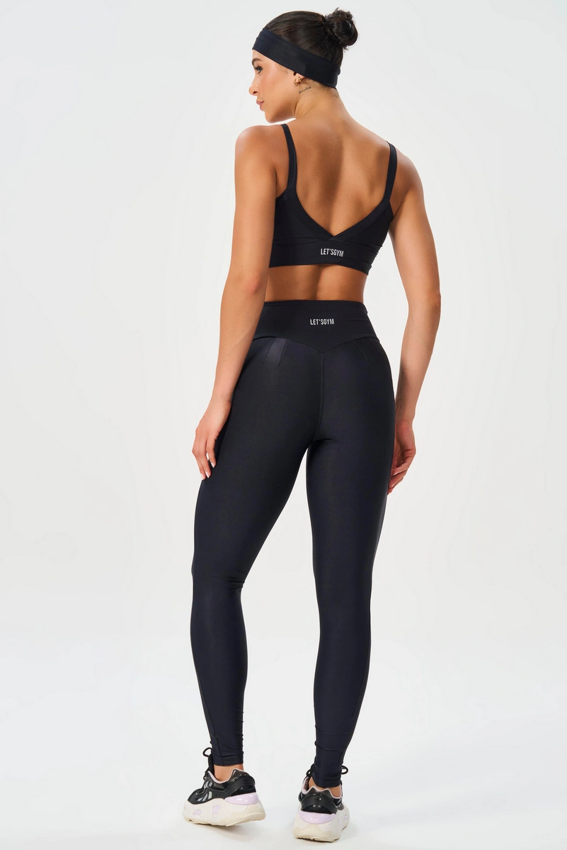 Lets Gym - New Bright Black Leggings - 3314PT