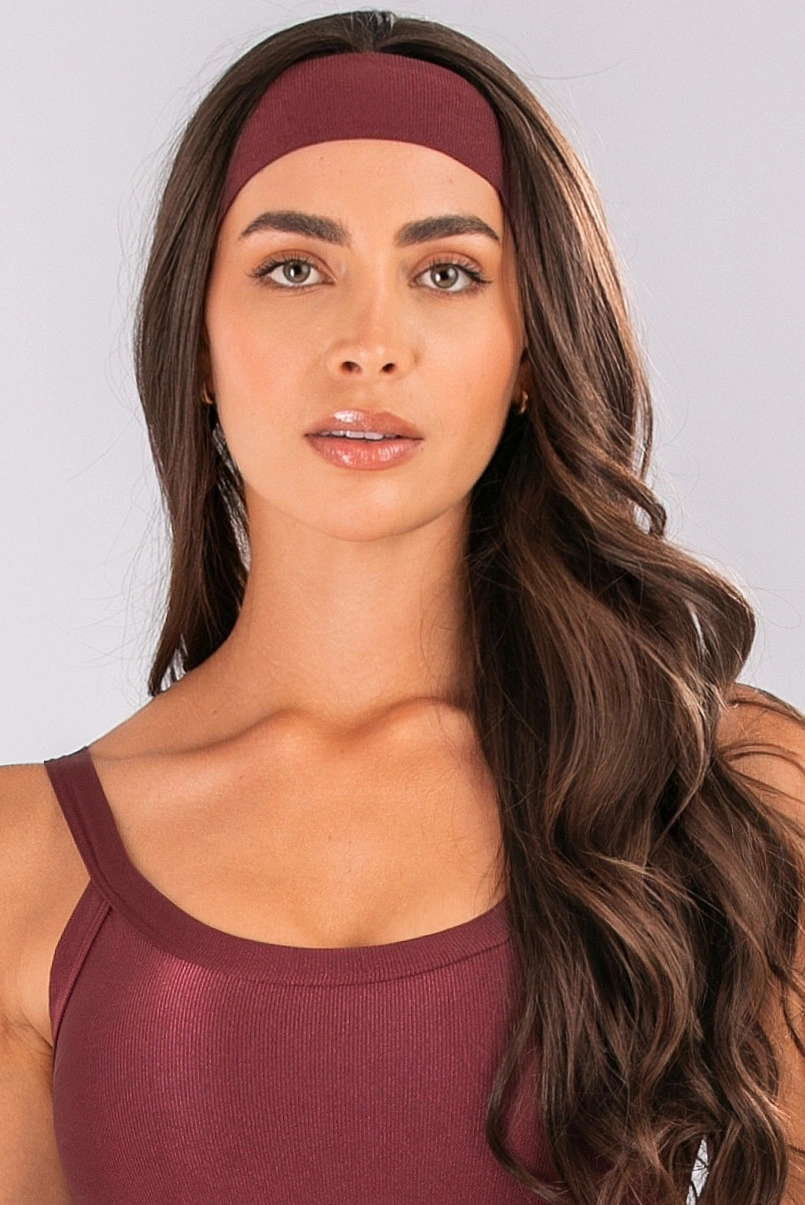 Lets Gym - New Bright Burgundy Hairband - 3316BG
