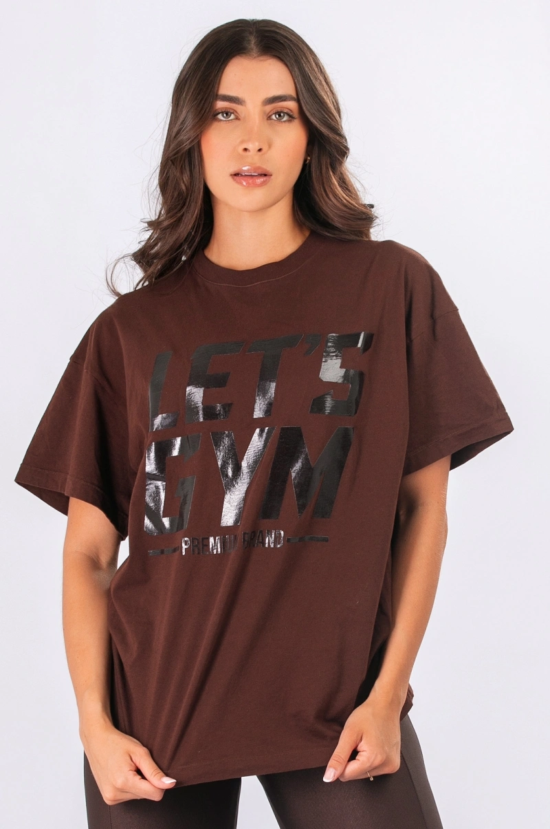 Lets Gym - Letsgym Glow Oversized T-Shirt  - 3320CF