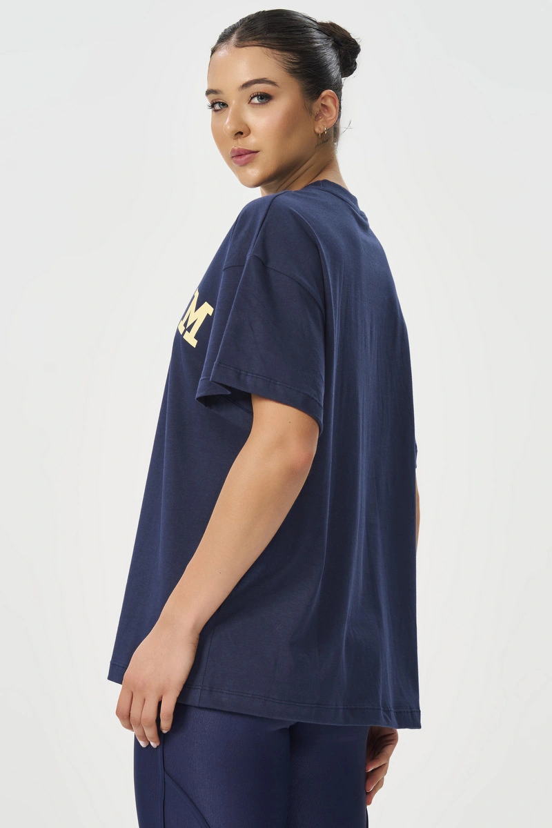 Lets Gym - Oversized T-Shirt Lets Club Navy Blue - 3322NB