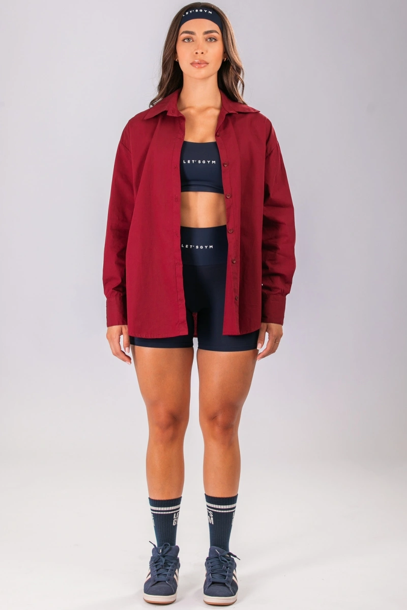 Lets Gym - Let's Gym Burgundy Shirt - 3341BG