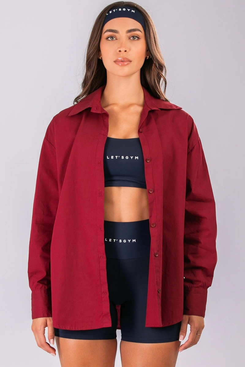 Lets Gym - Let's Gym Burgundy Shirt - 3341BG