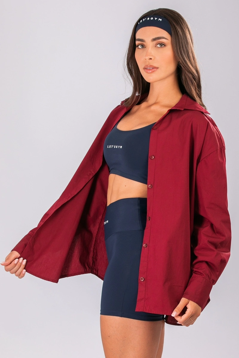 Lets Gym - Let's Gym Burgundy Shirt - 3341BG
