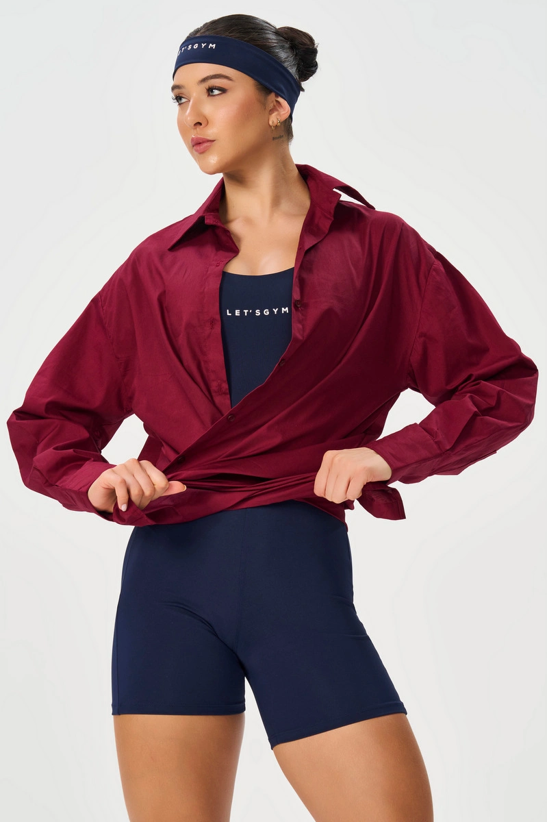 Lets Gym - Let's Gym Burgundy Shirt - 3341BG