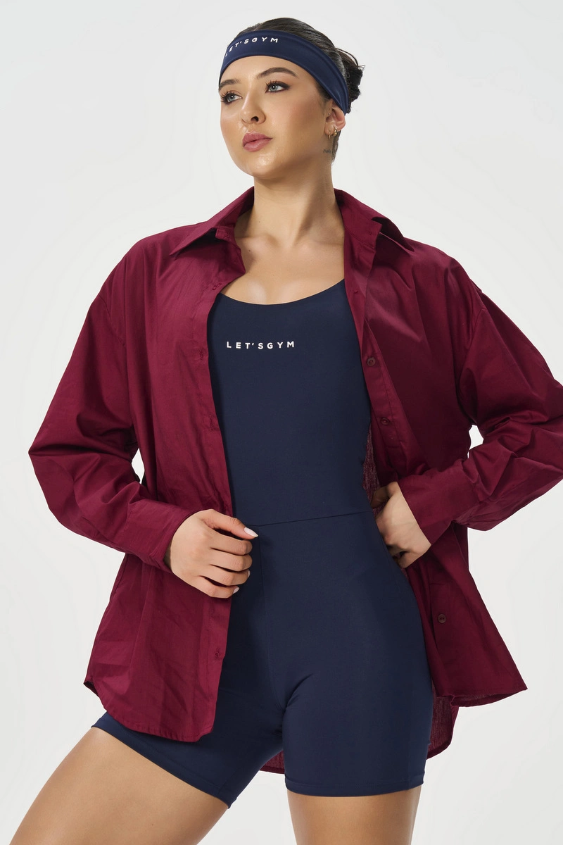 Lets Gym - Let's Gym Burgundy Shirt - 3341BG