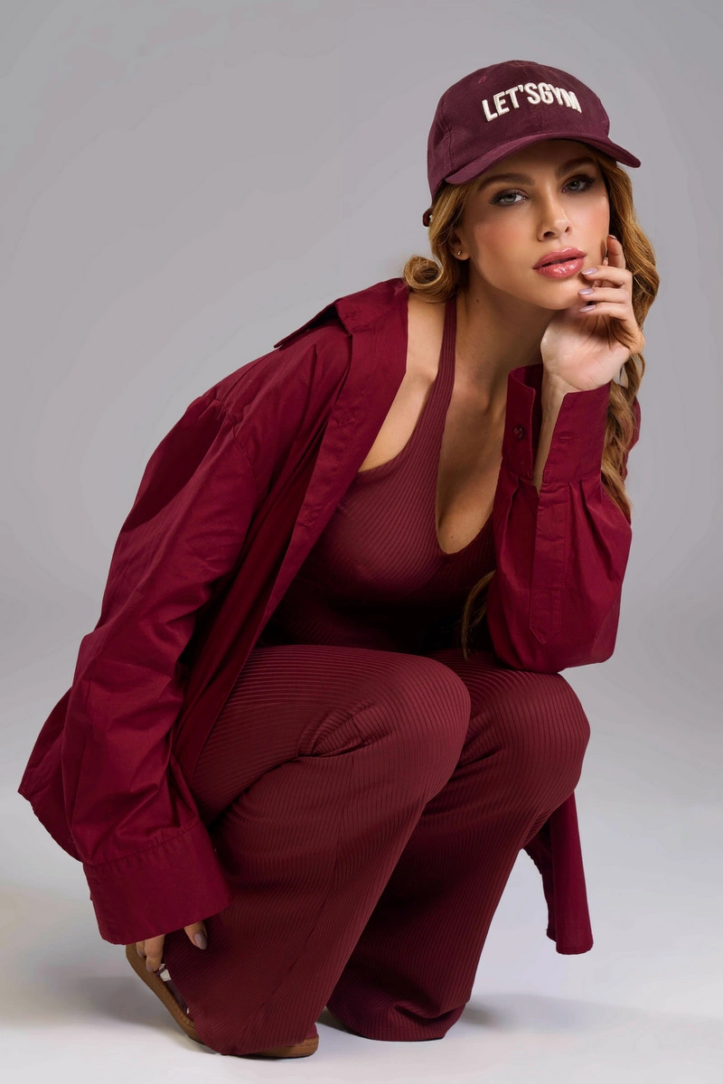 Lets Gym - Let's Gym Burgundy Shirt - 3341BG