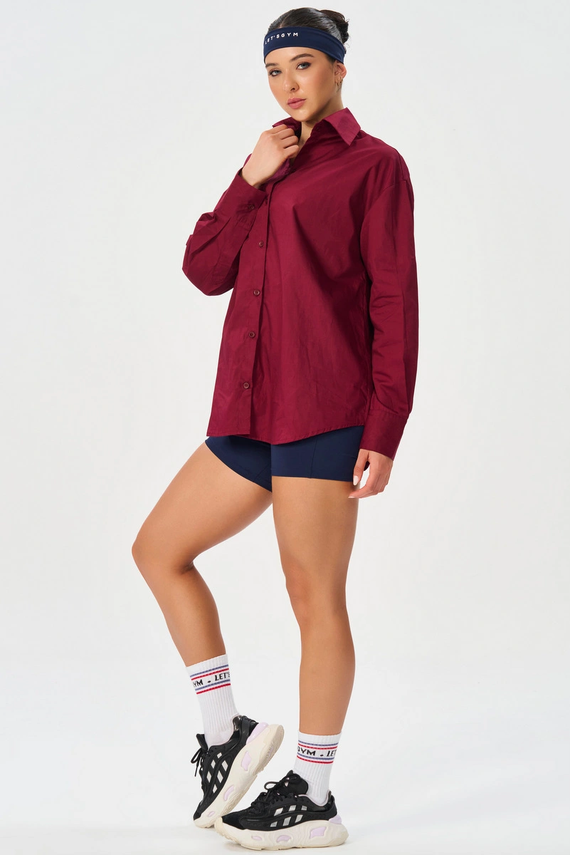 Lets Gym - Let's Gym Burgundy Shirt - 3341BG