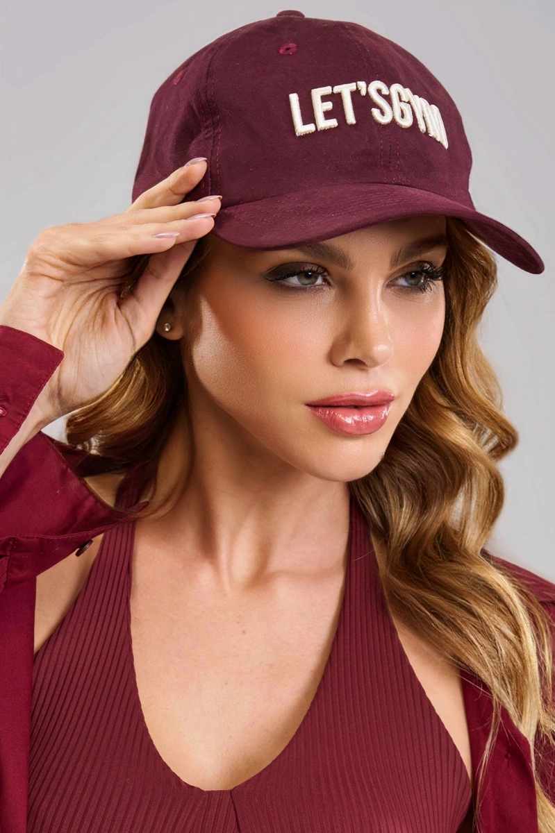 Lets Gym - Boné Letsgym Burgundy - 2596BG