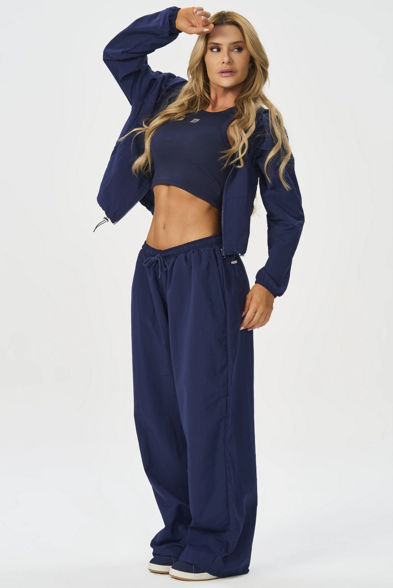 Lets Gym - Navy Blue Athleisure Pants - 2922NB
