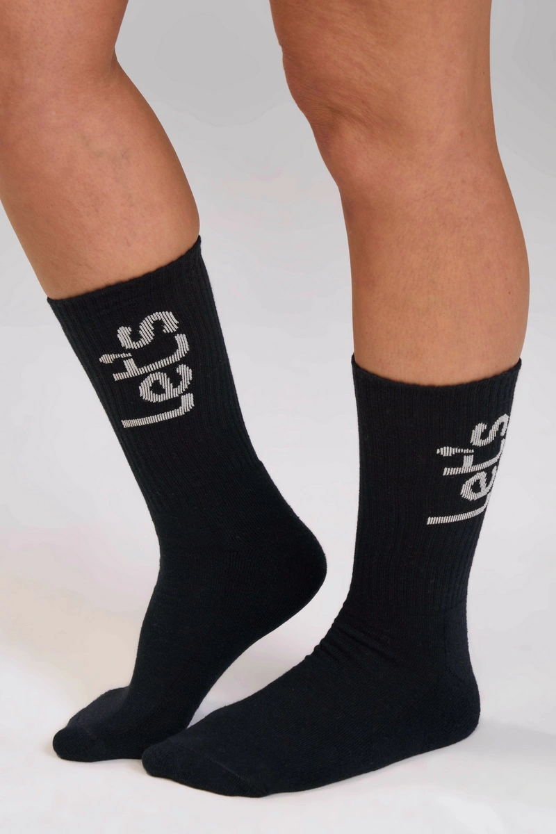 Lets Gym - Meia Letsgym Preta - 3023PT