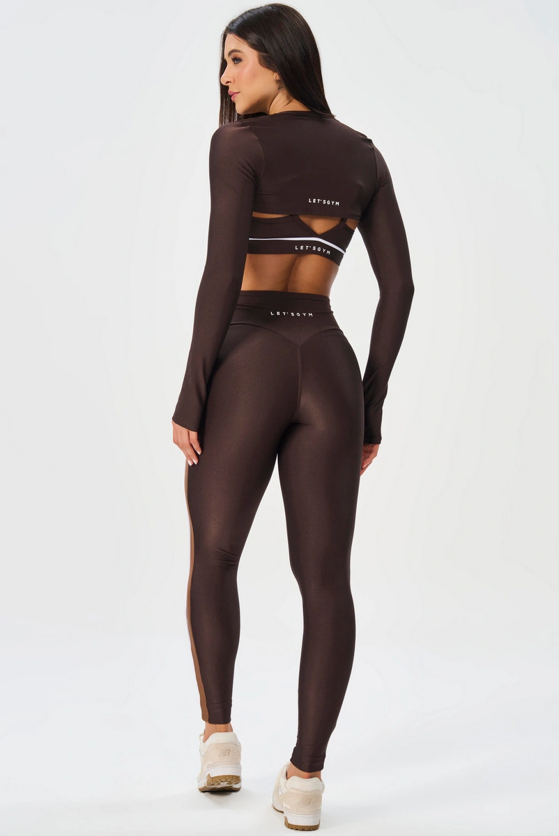 Lets Gym - Legging Leeds Coffee - 3277CF