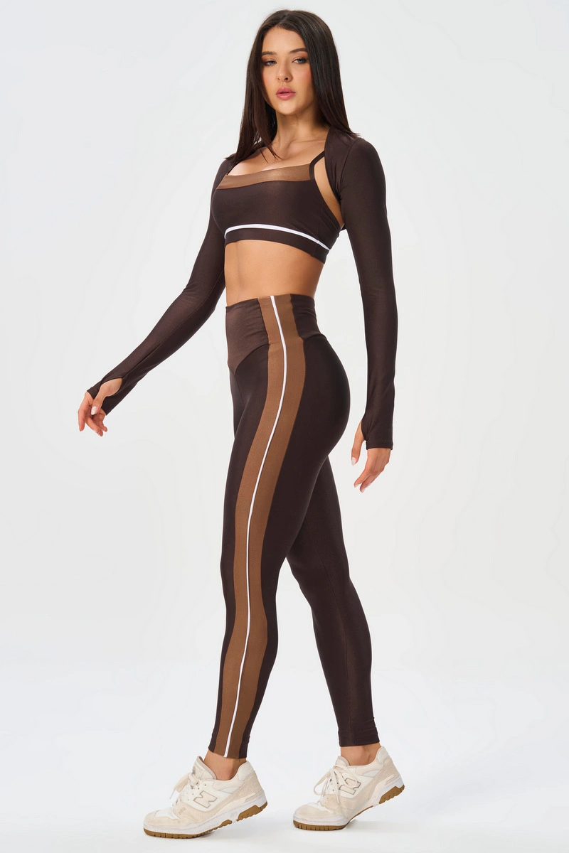 Lets Gym - Legging Leeds Coffee - 3277CF