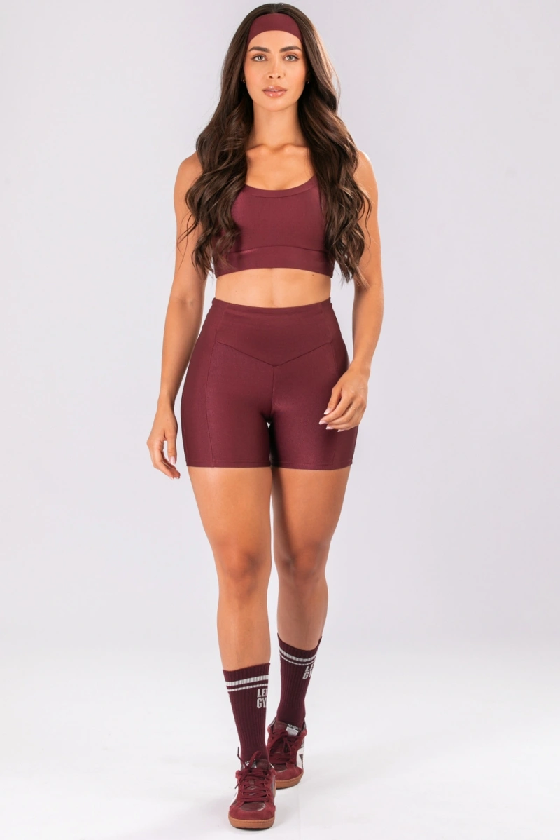 Lets Gym - Short New Bright Burgundy - 3315BG