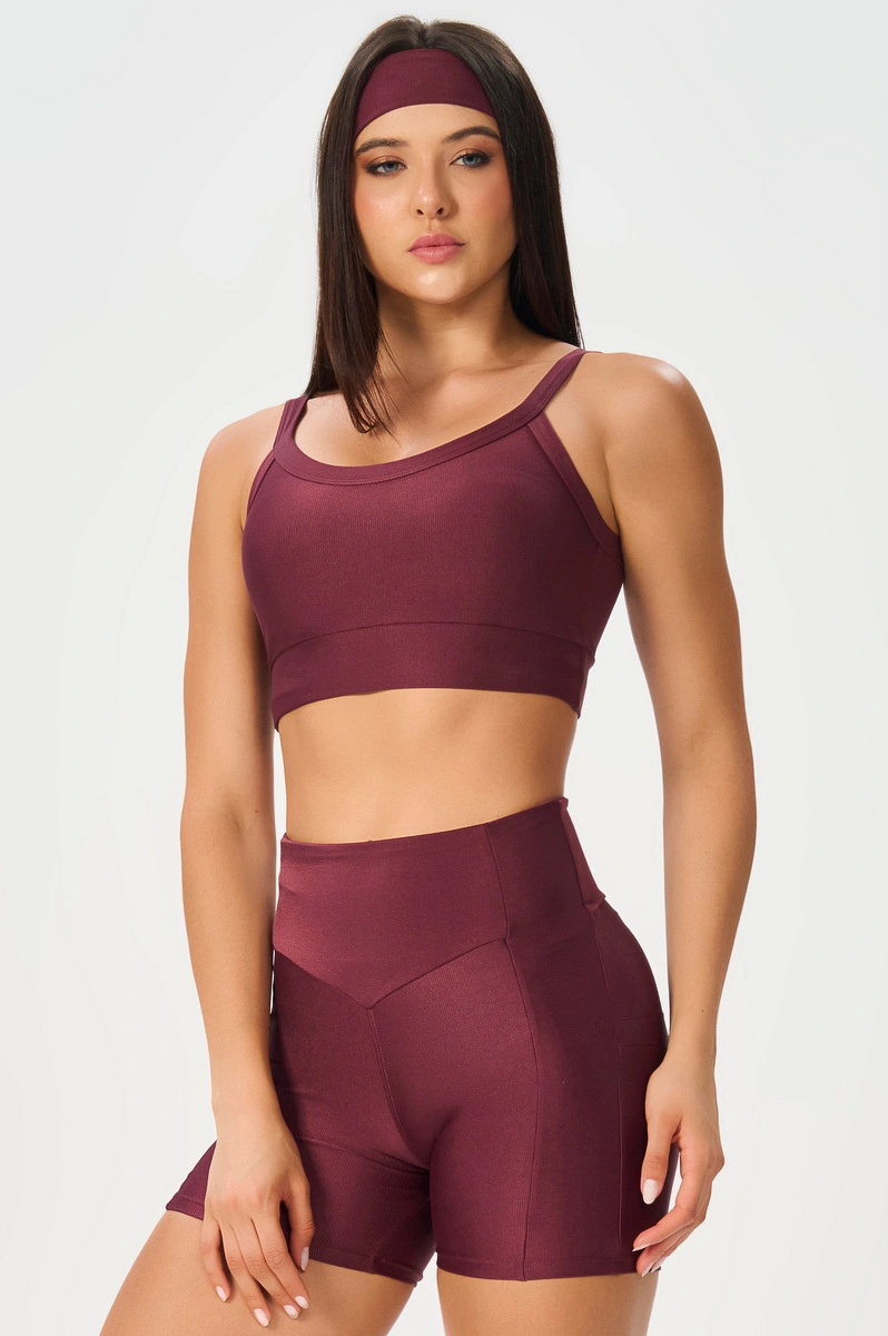 Lets Gym - Short New  Bright Burgundy - 3315BG