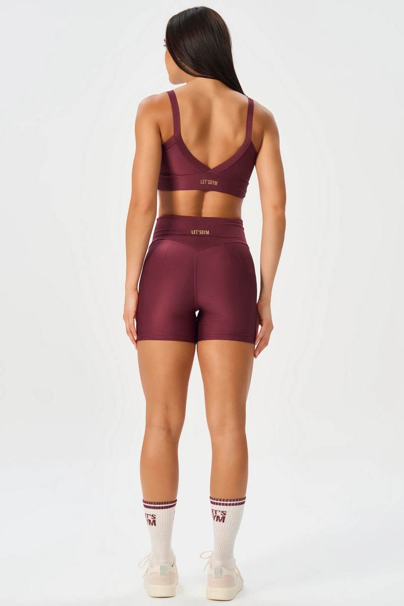Lets Gym - Short New  Bright Burgundy - 3315BG