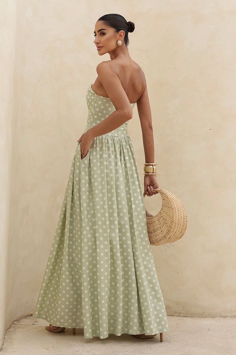 Dot Clothing - Dress Dot Clothing Longuete Lily TQC Polka Dot Mint Green - 2944VERDEM