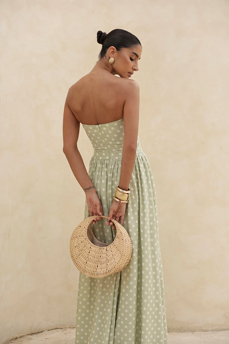 Dot Clothing - Dress Dot Clothing Longuete Lily TQC Polka Dot Mint Green - 2944VERDEM