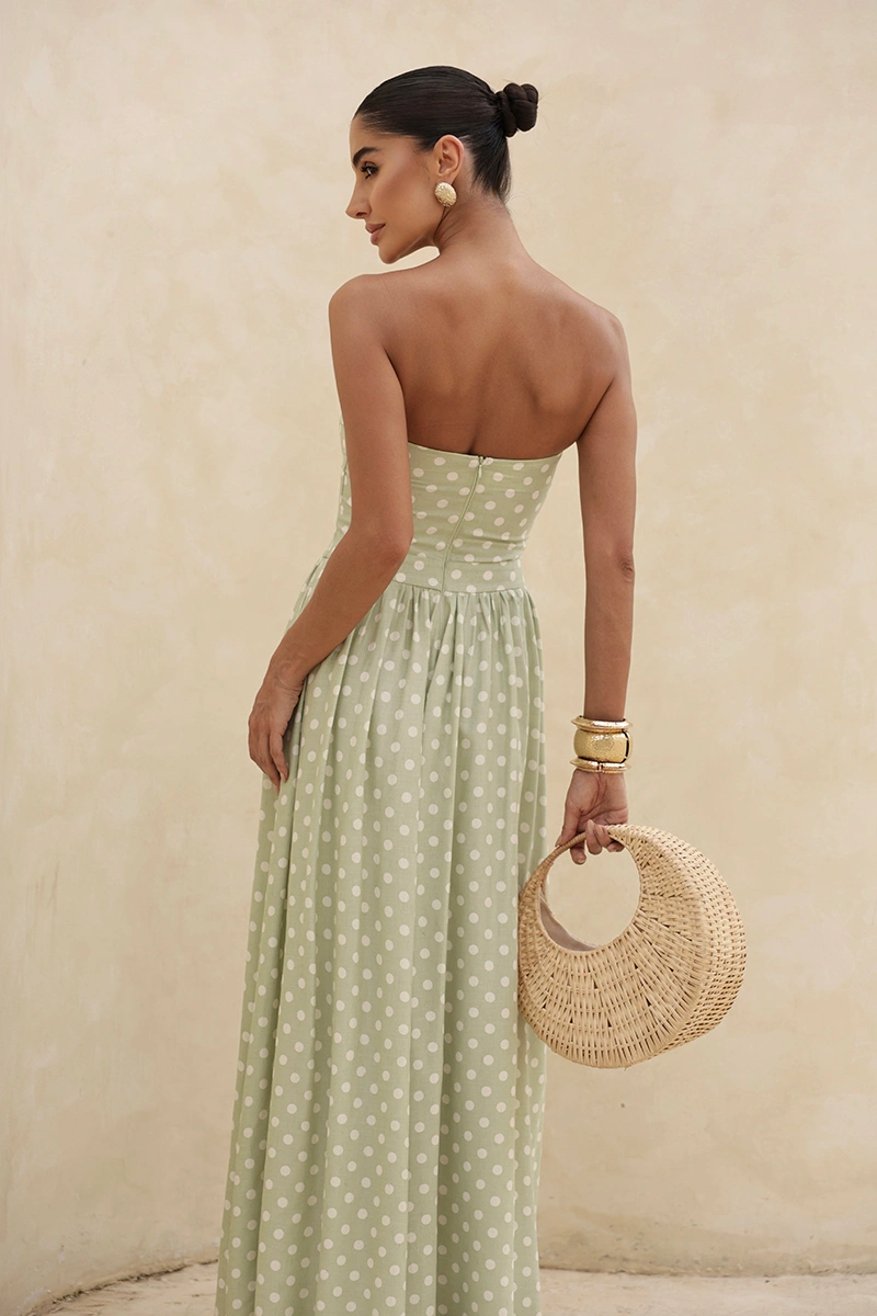 Dot Clothing - Dress Dot Clothing Longuete Lily TQC Polka Dot Mint Green - 2944VERDEM