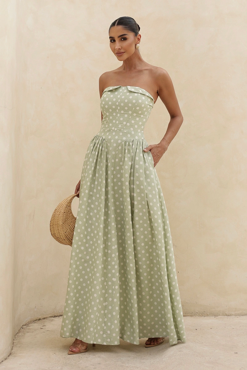 Dot Clothing - Dress Dot Clothing Longuete Lily TQC Polka Dot Mint Green - 2944VERDEM