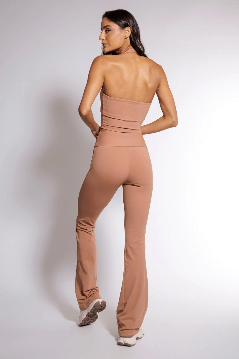 Trilha Verão - Halter Neck Fly Crop Top - R8649