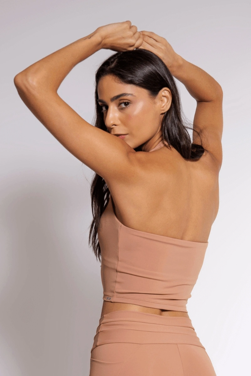 Trilha Verão - Halter Neck Fly Crop Top - R8649