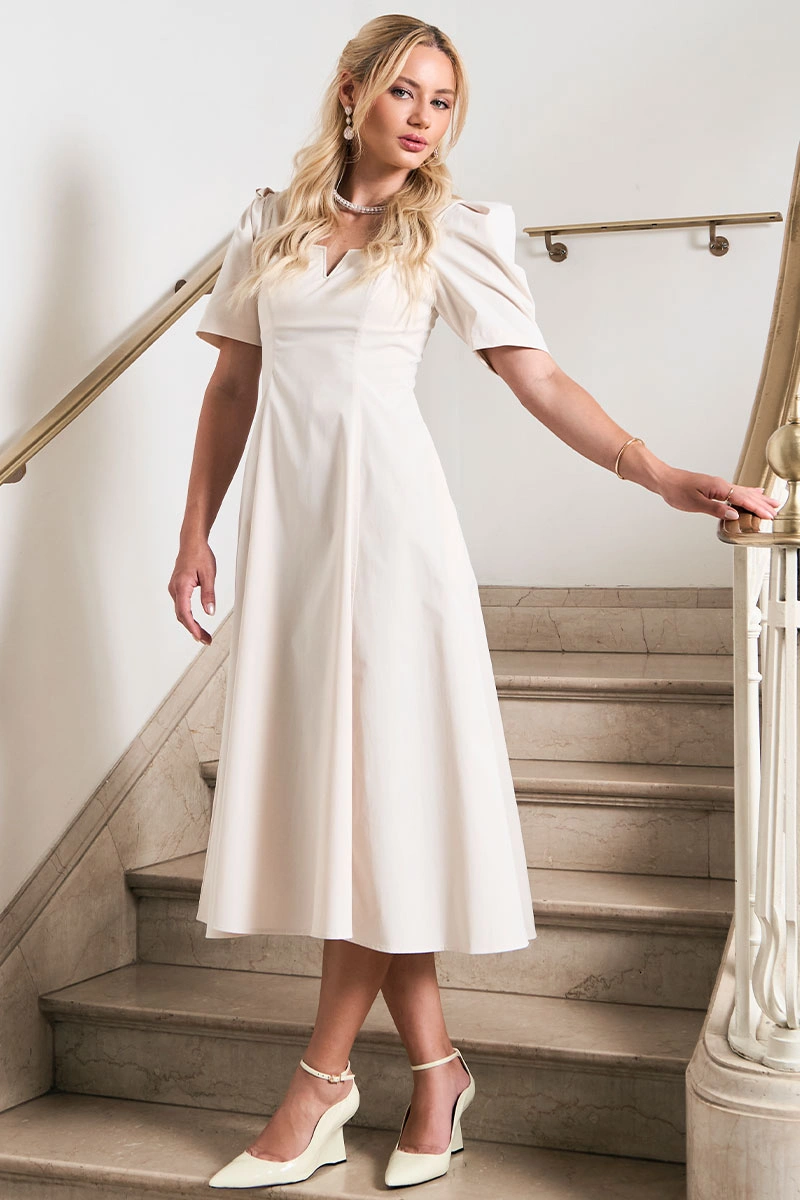 Miss Misses - Vestido Dafny Bege - 54724215