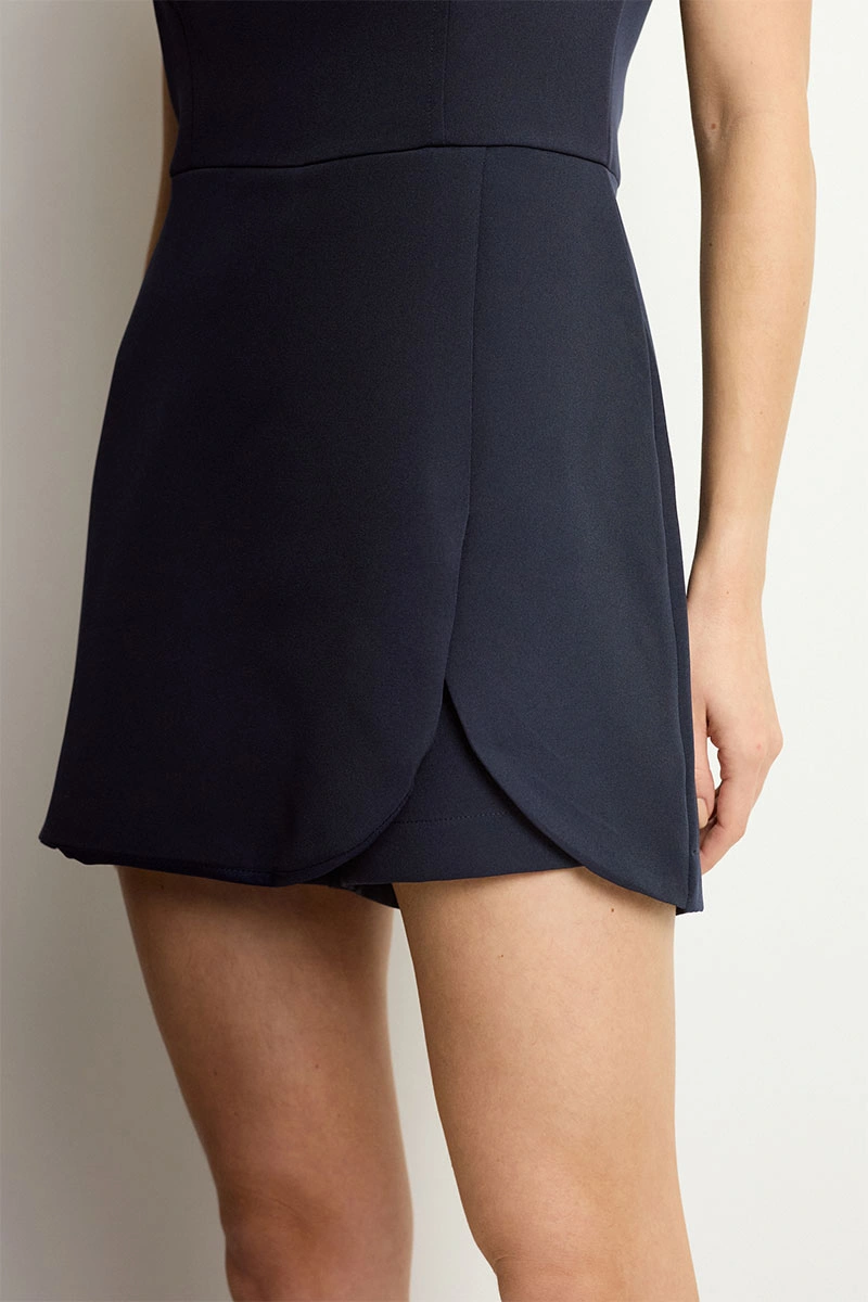 Miss Misses - Estefany Romper with Straps and Zipper, Navy Coast - 54716004