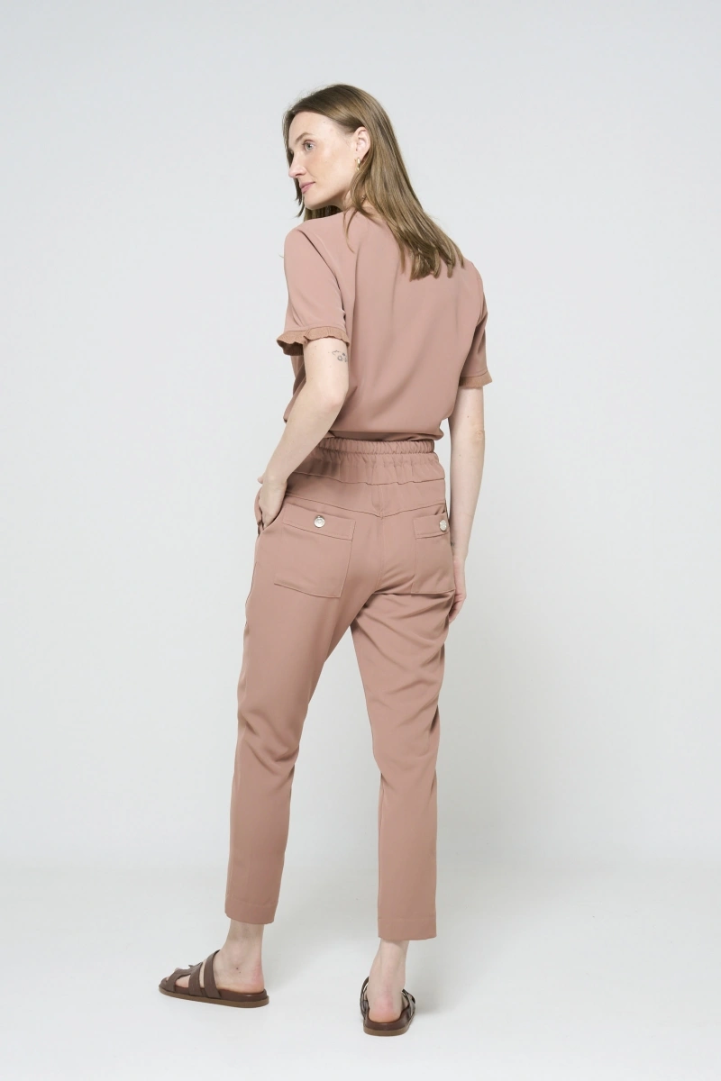 Hidrogênio - LARISSA BROWN JOGGER PANTS WITH LAPELS - 20505031