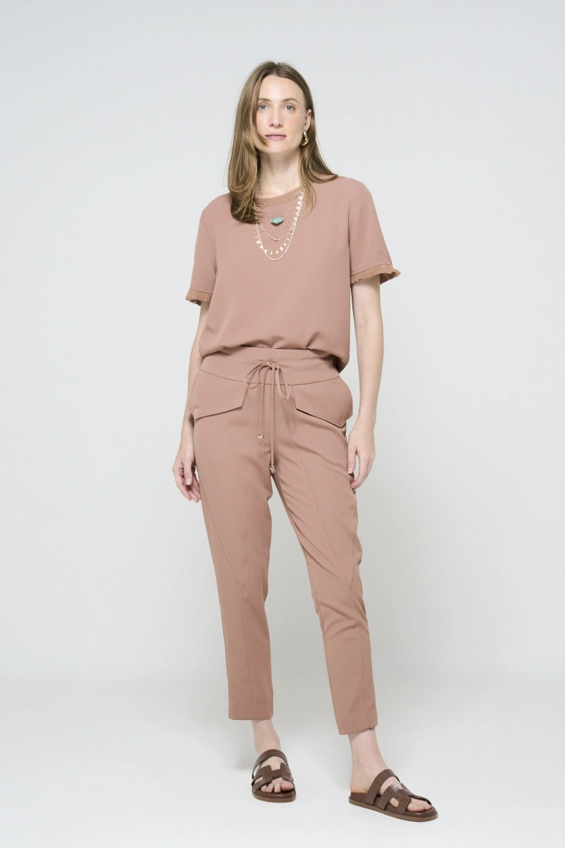 Hidrogênio - LARISSA BROWN JOGGER PANTS WITH LAPELS - 20505031