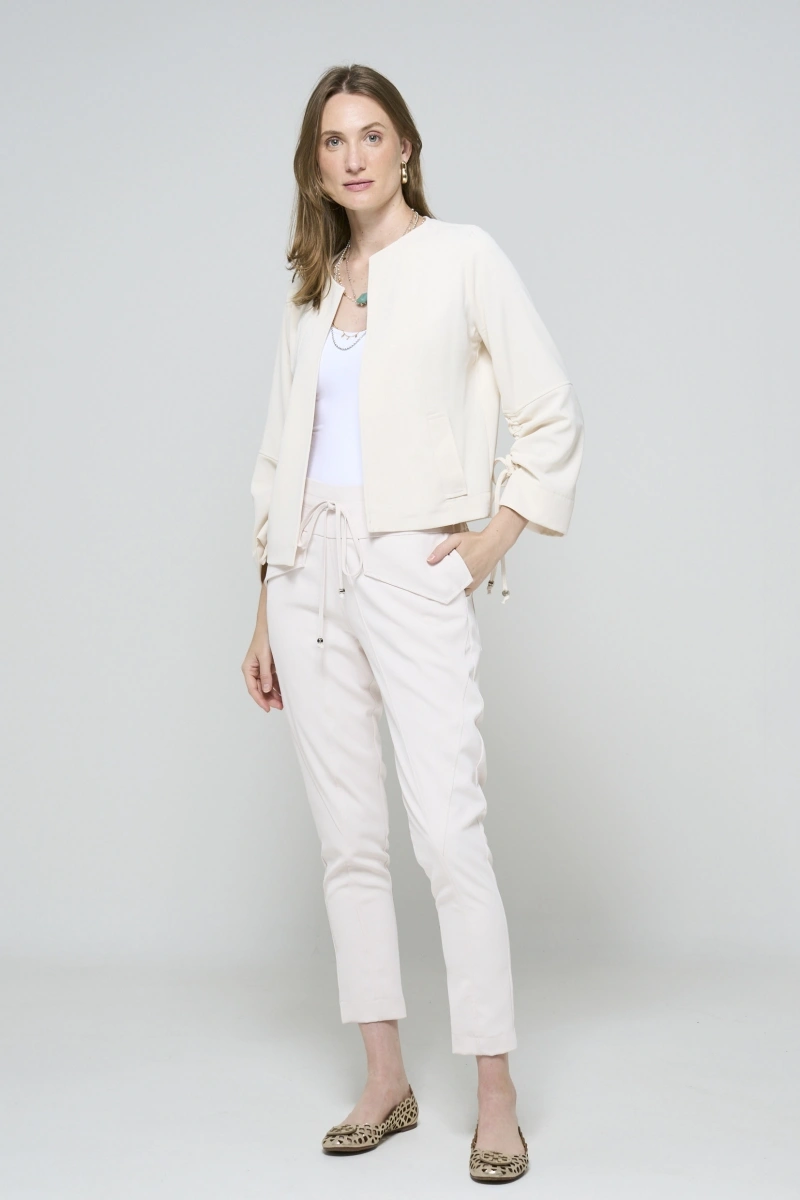 Hidrogênio - Larissa Cream Jogger Pants with Lapels - 20505016