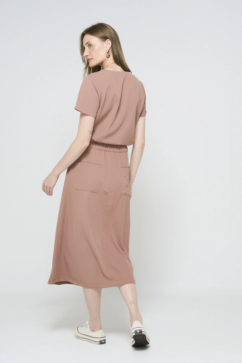 Hidrogênio - BLUSA COM DECOTE V MARROM - 20471031