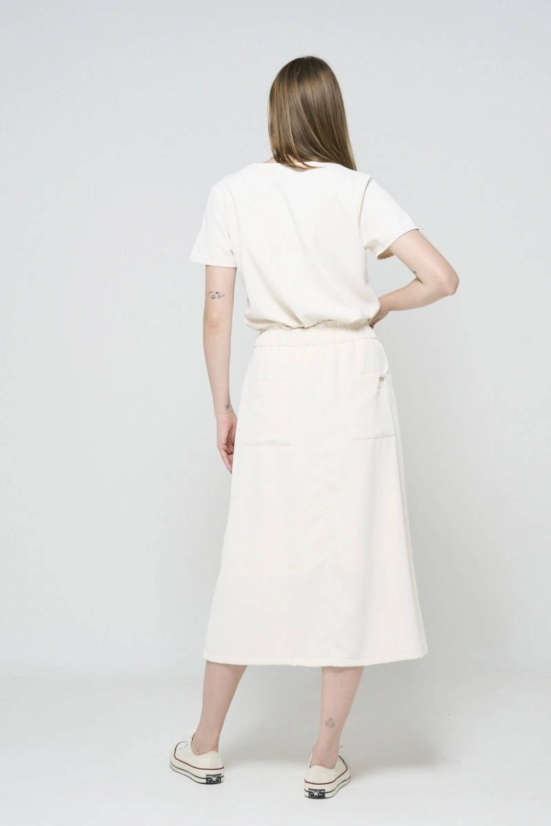 Hidrogênio - BLUSA COM DECOTE V CREME - 20471016