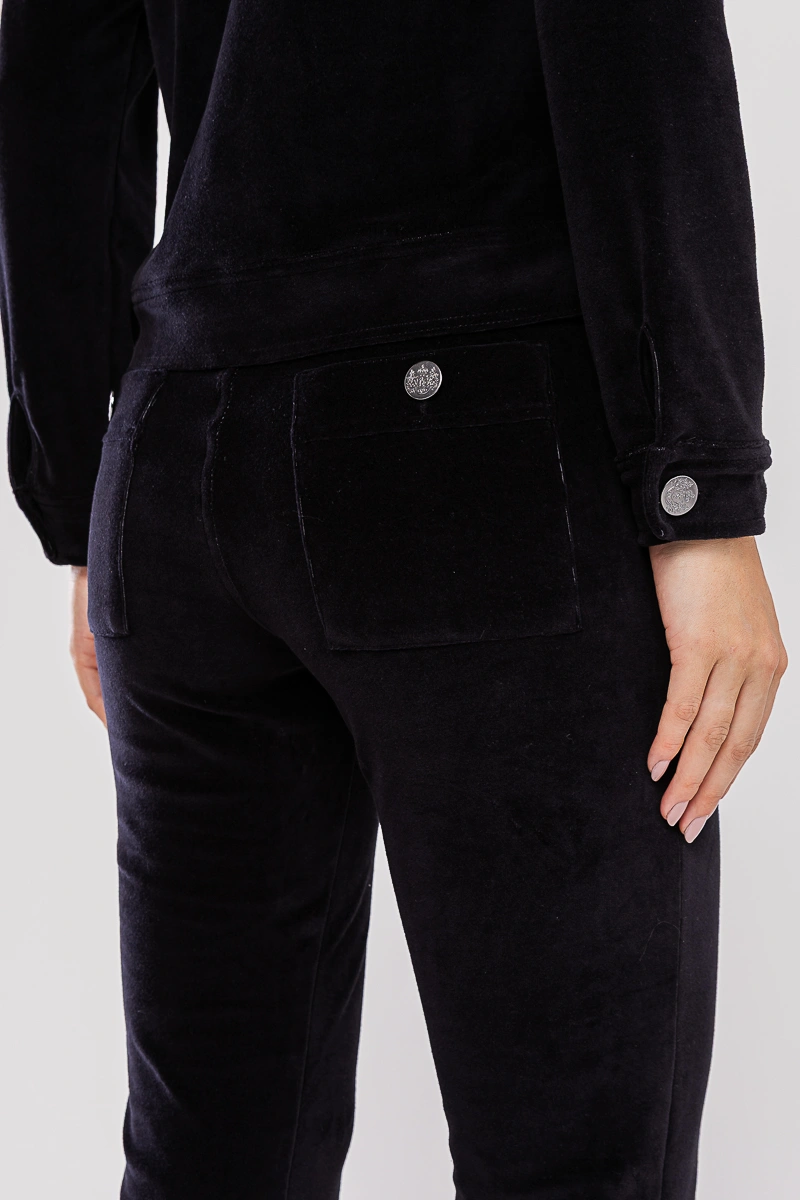 Hidrogênio - CALÇA FLARE C/ BOTÕES E BOLSOS CORALINE PRETO - 19439001