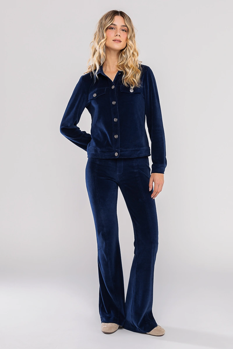 Hidrogênio - CALÇA FLARE C/ BOTÕES E BOLSOS CORALINE MARINHO - 19439004