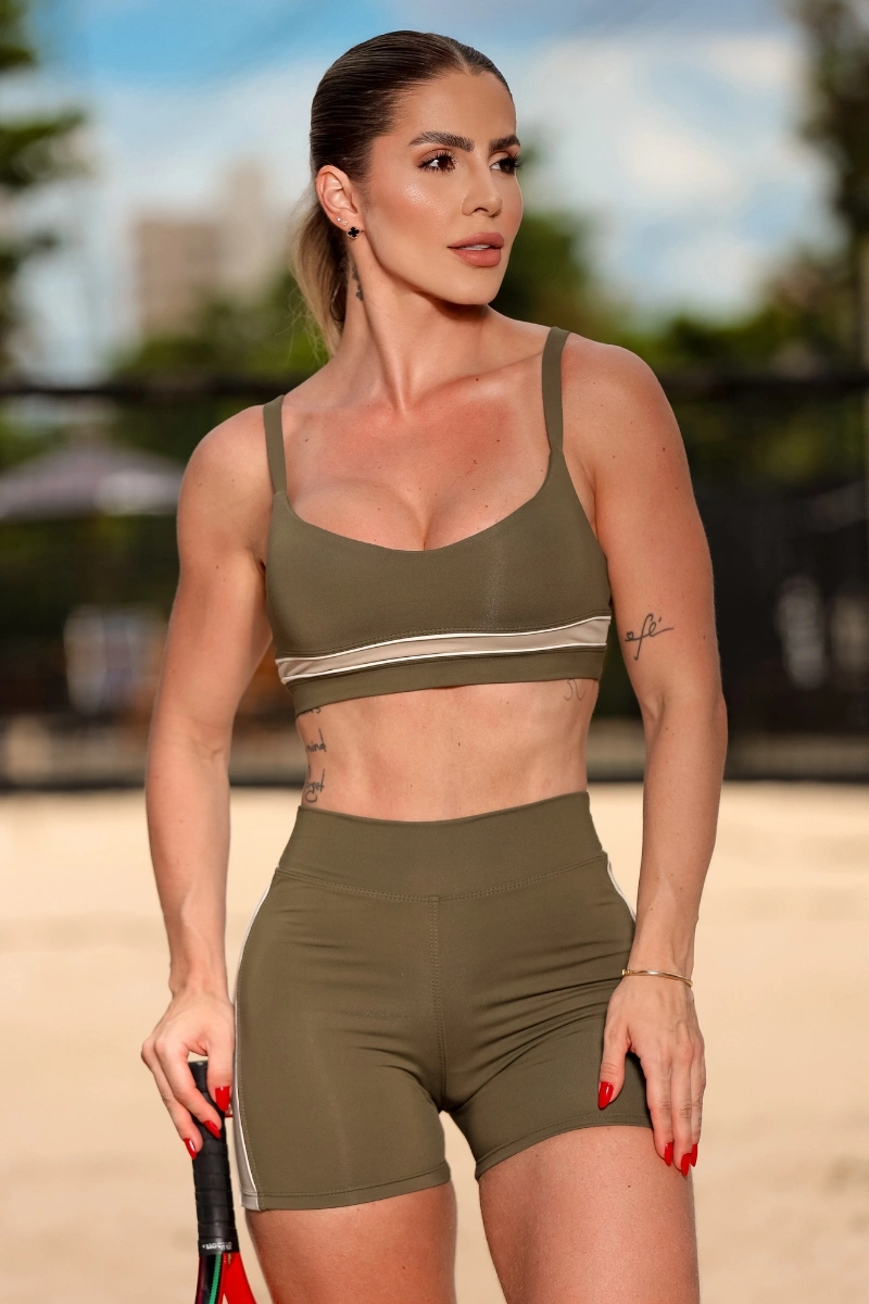 Garotafit - Conjunto Luara Verde Militar - SCJ168HM