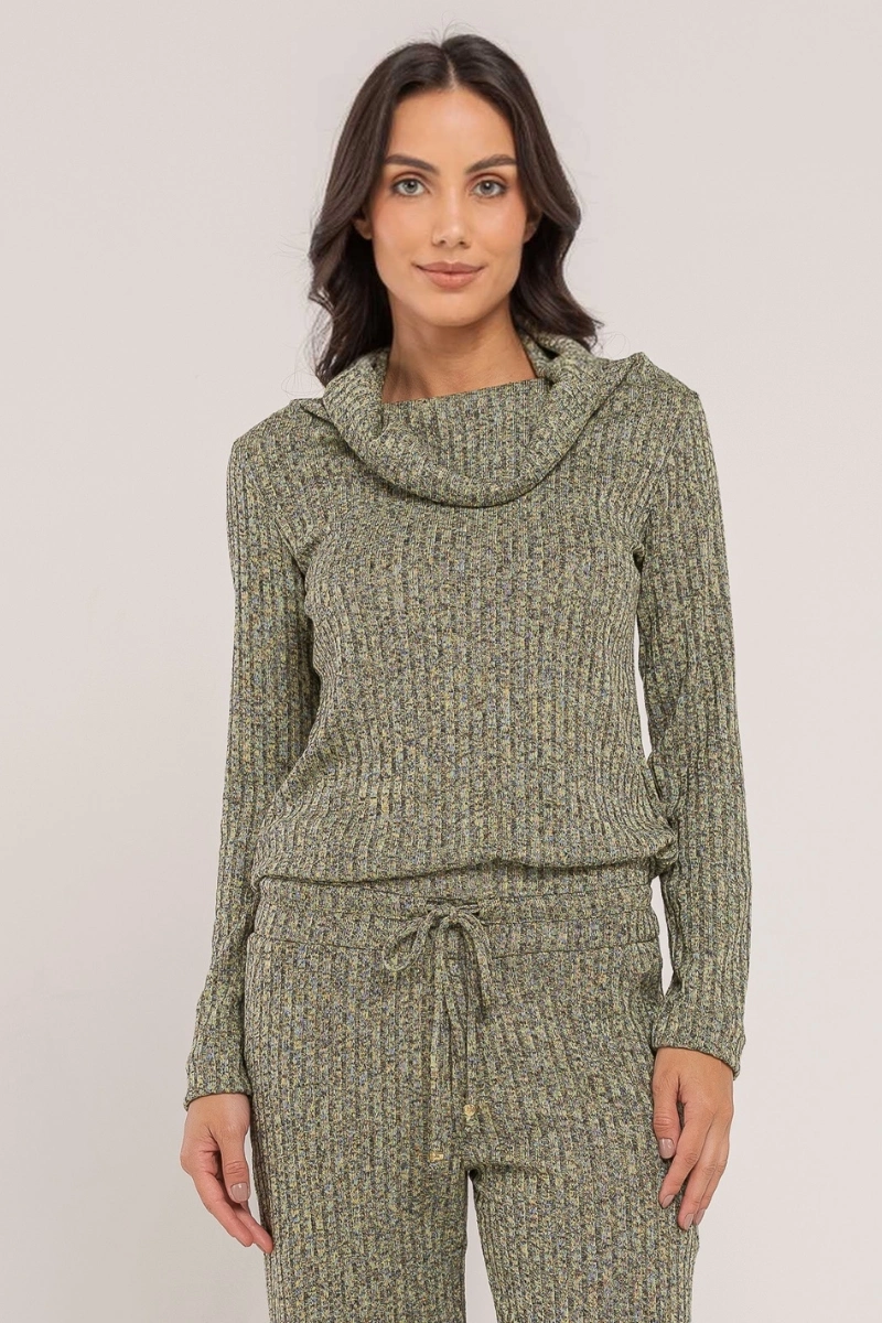 Hidrogênio - GREEN BLOUSE WITH FOLDED COLLAR - 20696009