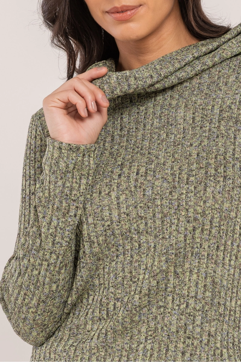 Hidrogênio - GREEN BLOUSE WITH FOLDED COLLAR - 20696009