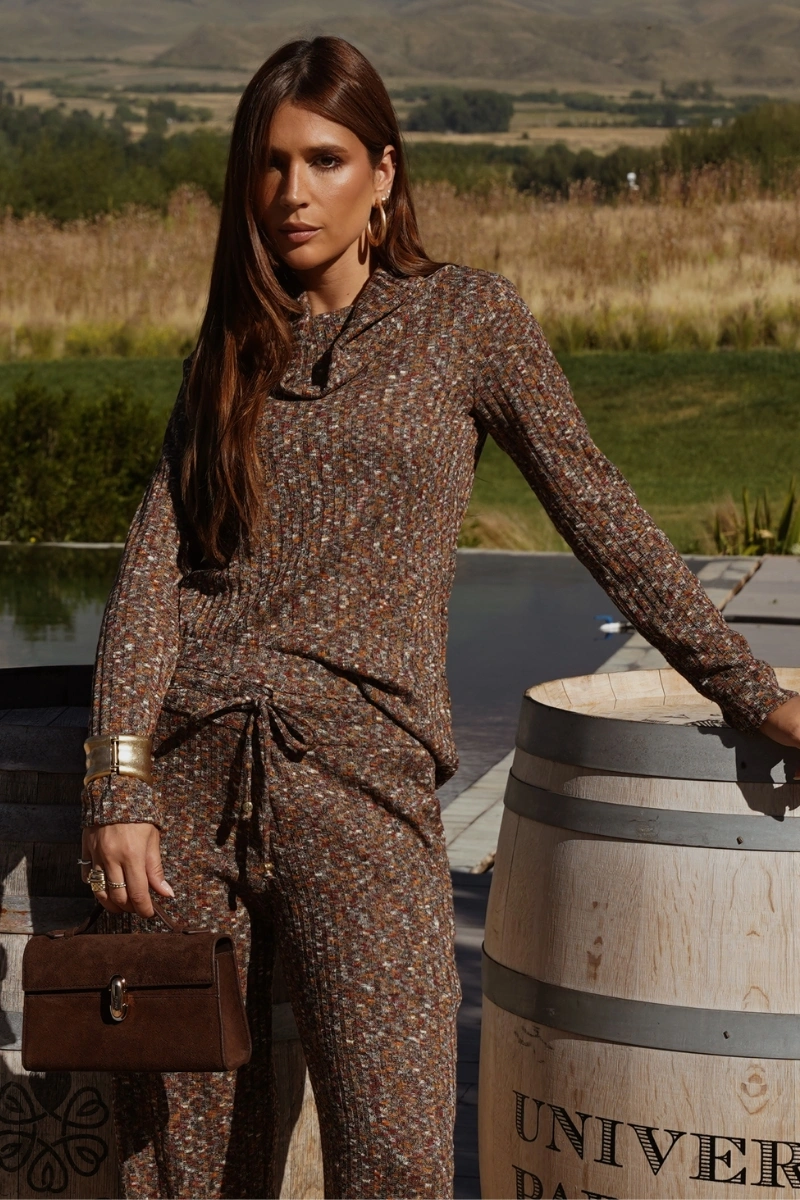 Hidrogênio - BLUSA GOLA DOBRADA BORDO - 20696097