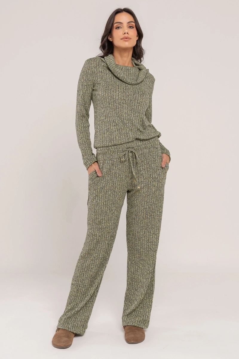 Hidrogênio - Karen Green Straight Leg Pants with Groove - 20698009