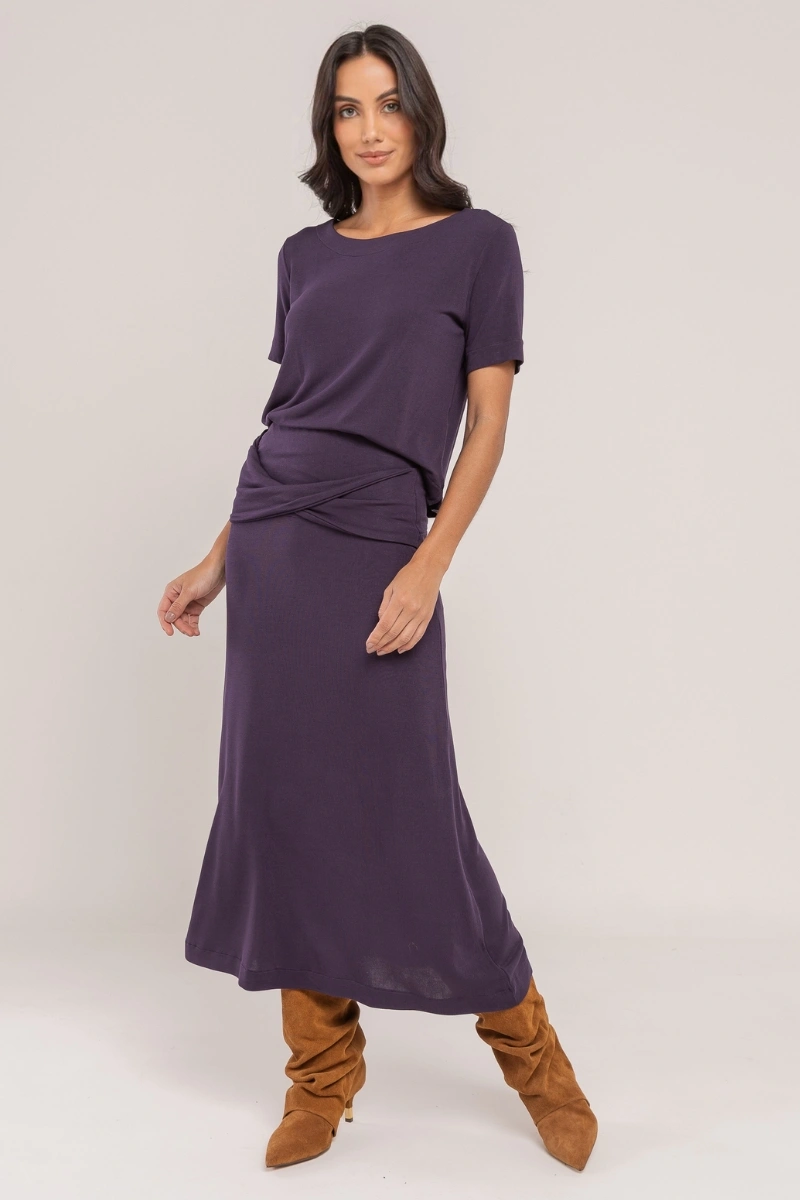 Hidrogênio - NAVY PAREO SKIRT - 20644004