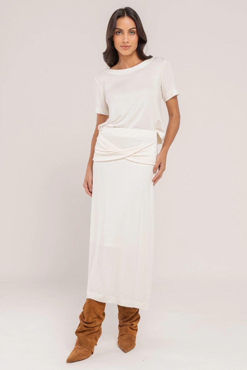 Hidrogênio - OFF-WHITE PAREO SKIRT - 20644018