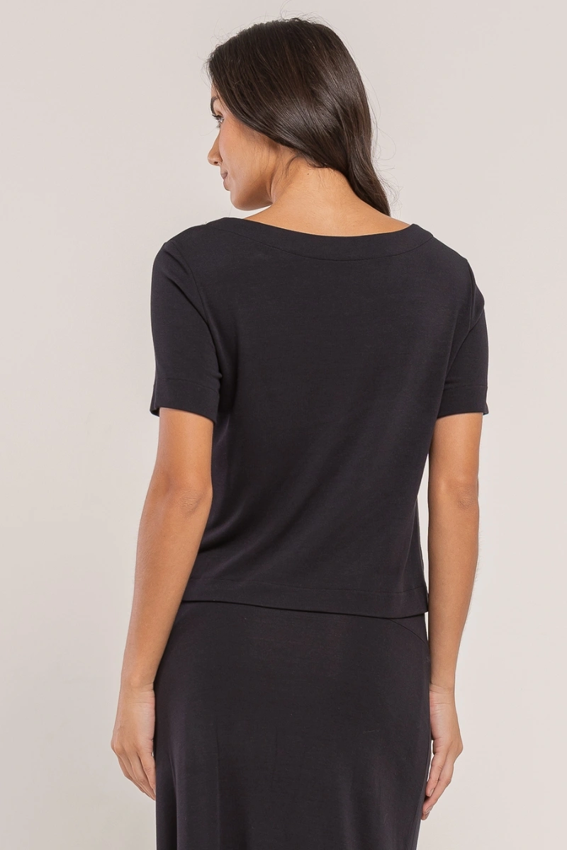 Hidrogênio - BLUSA BATEAU PRETO - 20637001