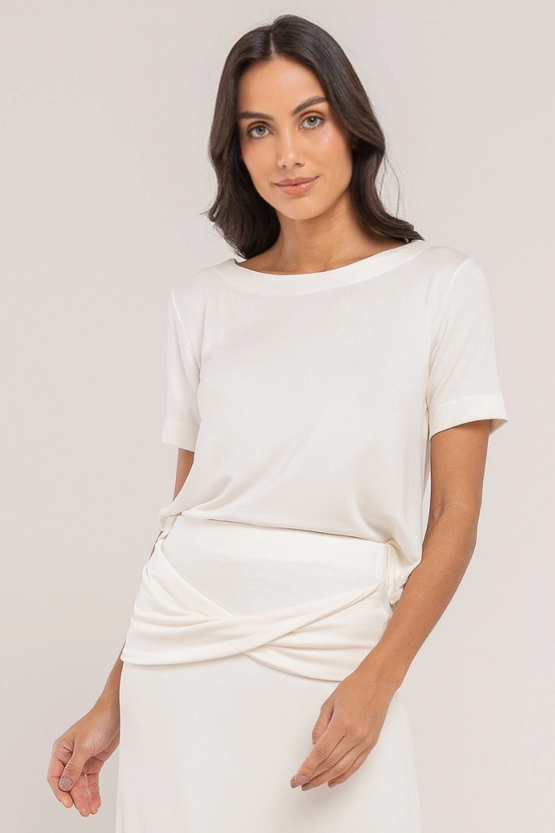 Hidrogênio - BLUSA BATEAU OFF WHITE - 20637018