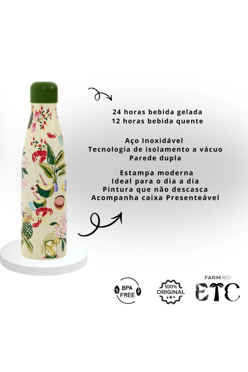 FARM - FARM GLUB 500ML THERMAL BOTTLE BEACH FOOD - 78330845